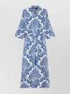 's Max Mara Camelia Printed Silk Midi Dress