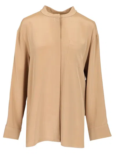 's Max Mara Silk Saharan Shirt Shirts Beige In Brown