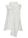 S Max Mara Silk Satin Blouse In White