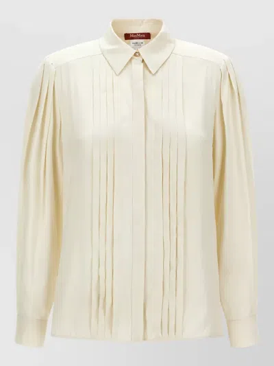 S Max Mara Silk Shirt In Red