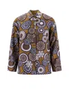 S Max Mara 'timeshirt' Reversible Shirt In Printed Silk In Brown