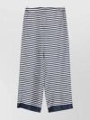 S Max Mara Silk Trousers Wide Leg Striped Pattern