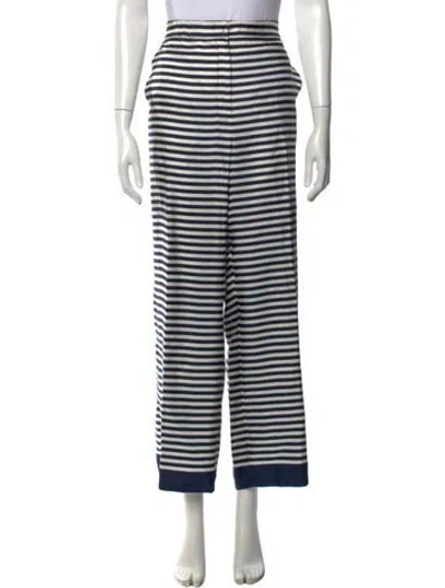 Pre-owned S Max Mara Silk Wide Leg Pants In Blue