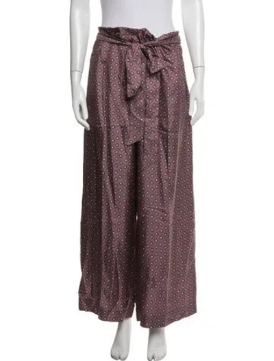 Pre-owned 's Max Mara Silk Wide Leg Pants W/ Tags In Purple