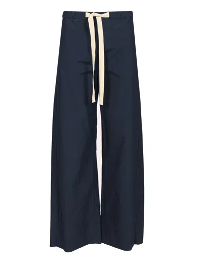 S Max Mara Silver Trousers Blue