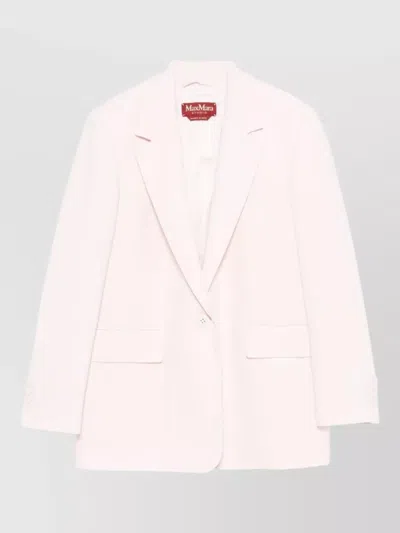S Max Mara Single Breasted Cady Blazer Mstbosco In Neutral