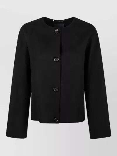 S Max Mara Single Breasted Coat In Black