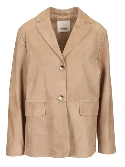 's Max Mara Single-breasted Suede Jacket