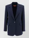 S Max Mara Single-breasted Blazer In Blue