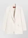 S Max Mara Single-breasted Blazer In White