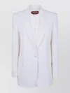 S Max Mara Single-breasted Blazer In White