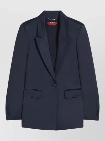 S Max Mara Single-breasted Jacket In Blue