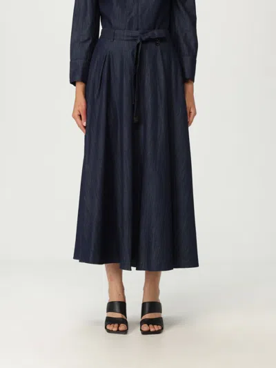 's Max Mara Skirt  Woman Color Denim