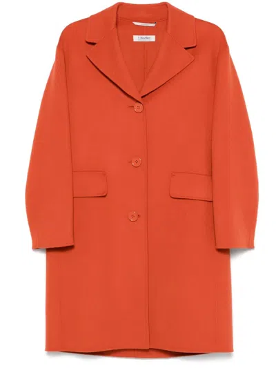 's Max Mara S Max Mara Sky Orange Cloth Coat 3 Buttons