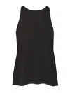 S Max Mara Slalom Knit Viscose Tank Top Tops Black In Black