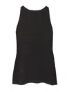 S Max Mara Slalom Knit Viscose Tank Top Tops Black In Black