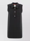 's Max Mara Sleeveless Coats With Collared Neck And Button Detailing In Black