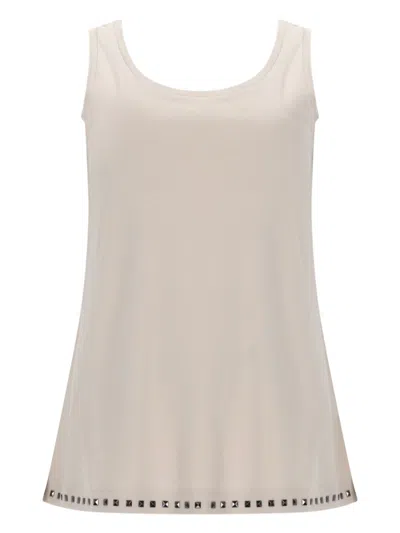 S Max Mara Sleeveless Cotton Top In Neutral