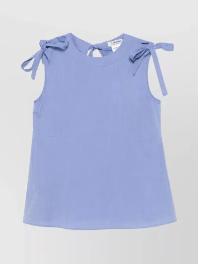 'S MAX MARA SLEEVELESS CREW NECK TOP WITH BOW AND DART