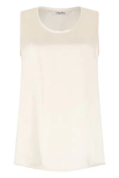 's Max Mara S Max Mara Sleeveless Satin Top In Neutral