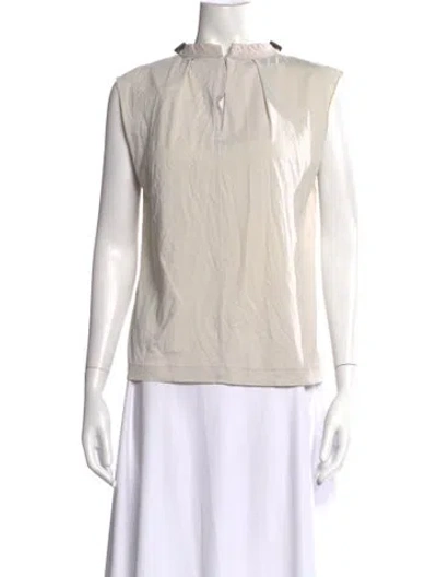 Pre-owned S Max Mara Sleeveless Top In Neutrals