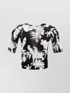 S Max Mara Sleeves Floral Pattern Top Round Neck