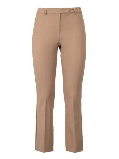 S Max Mara Umanita Mid-rise Cropped Pants In Beige