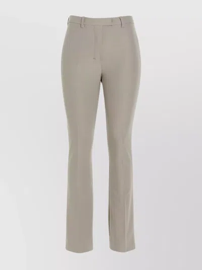 S Max Mara Slim Fit Mid-rise Trousers In Beige