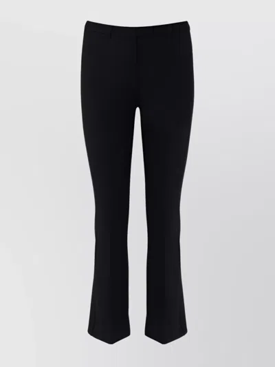 S MAX MARA SLIM FIT STRETCH FABRIC TROUSERS WITH BELT LOOPS