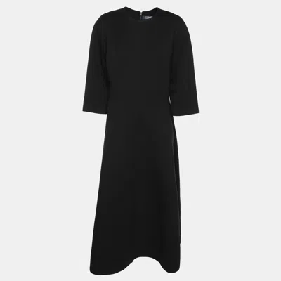 S Max Mara S'max Mara Black Jersey Pensile Midi Dress