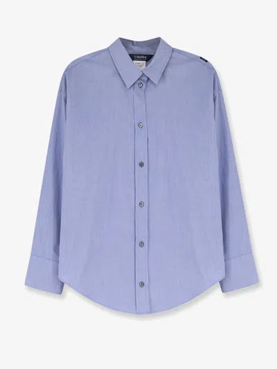S Max Mara Smmadele Cotton Shirt In Blue