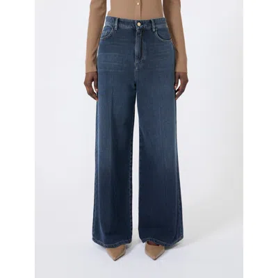's Max Mara S Max Mara Smmelia Denim Trouser Blue In Animal Print
