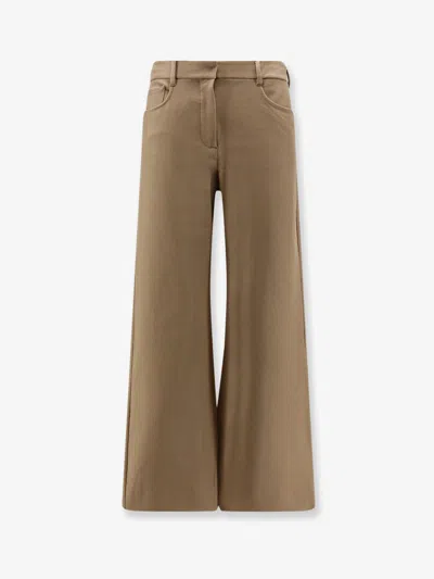 's Max Mara Smmgela Cotton Blend Trousers In Brown