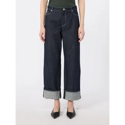 S Max Mara Smmpoggio Denim Trouser Navy In Blue