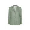 's Max Mara Socrates Linen Single Breasted Jacket In Green