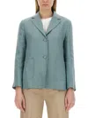 S Max Mara Socrates Linen Single Breasted Jacket In Azure