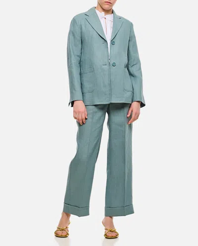 's Max Mara Socrates Linen Jacket In Clear Blue