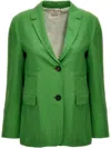 's Max Mara Sofia Single-breasted Linen Blazer In Green