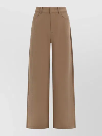 S Max Mara Spirited Wide-leg Trousers In Brown