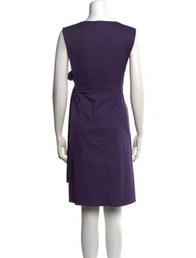 Pre-owned S Max Mara Square Neckline Knee-length Dress In Purple