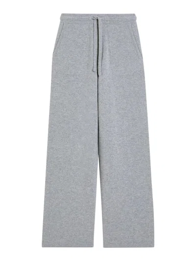 S Max Mara Stone Gray Knitted Trousers In Grey