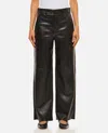 S Max Mara Wide Faux Leather Trousers In Black