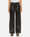 S Max Mara Wide Faux Leather Trousers In Black