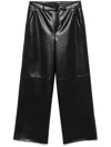 S Max Mara Wide Faux Leather Trousers In Black
