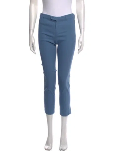 Pre-owned 's Max Mara Straight Leg Pants In Blue