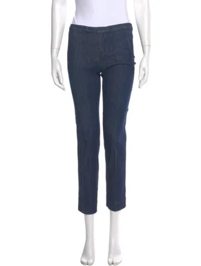 Pre-owned S Max Mara Straight Leg Pants In Blue