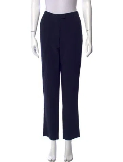 Pre-owned S Max Mara Straight Leg Pants In Blue