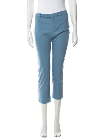 Pre-owned S Max Mara Straight Leg Pants In Blue