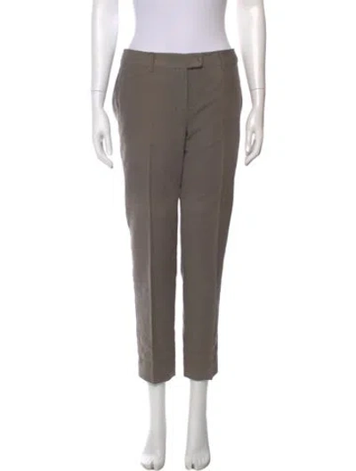 Pre-owned S Max Mara Straight Leg Pants In Grey