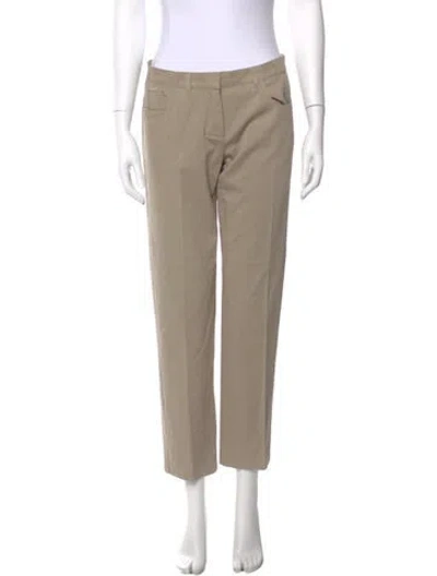 Pre-owned 's Max Mara Straight Leg Pants In Neutrals